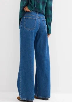 Jean large taille mi-haute