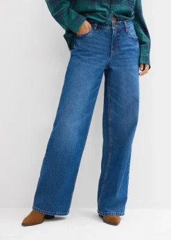 Jean large taille mi-haute