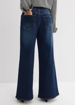 Jean large taille mi-haute
