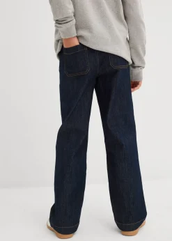 Jean large taille mi-haute
