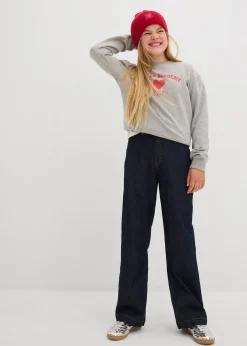 Jean large taille mi-haute