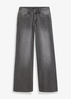 Jean large taille mi-haute, extensible