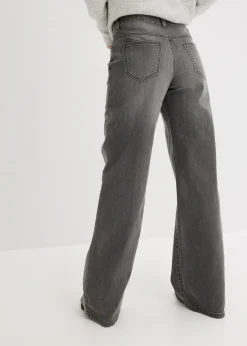 Jean large taille mi-haute, extensible