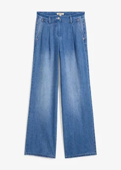 Jean large taille mi-haute