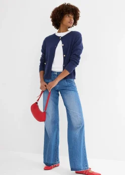 Jean large taille mi-haute