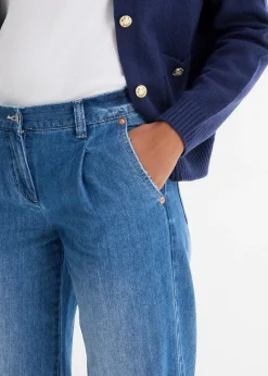Jean large taille mi-haute
