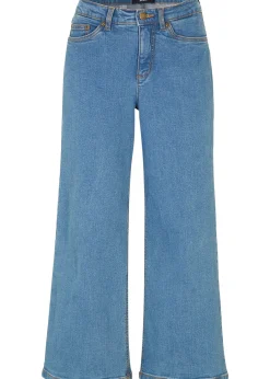 Jean large, taille mi-haute, raccourci
