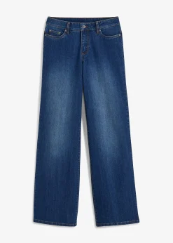 Jean large taille mi-haute, extensible