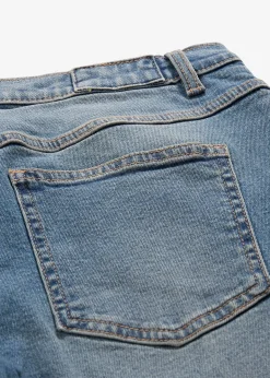 Jean large taille mi-haute, long