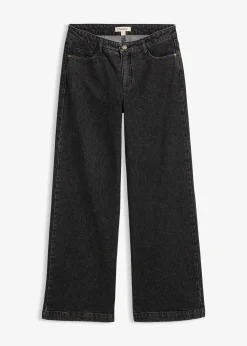 Jean large taille mi-haute, longueur sol