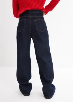 Jean large taille mi-haute
