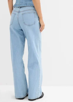 Jean large taille mi-haute