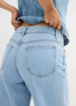 Jean large taille mi-haute