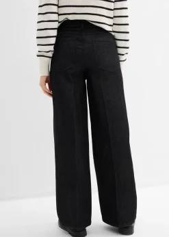 Jean large taille mi-haute