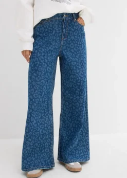 Jean large taille mi-haute