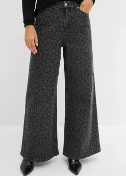 Jean large taille mi-haute