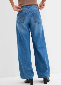 Jean large taille mi-haute