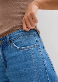 Jean large taille mi-haute
