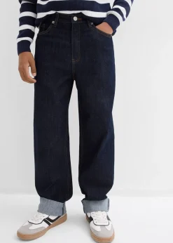 Jean loose à taille réglable, droit