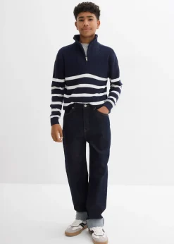 Jean loose à taille réglable, droit