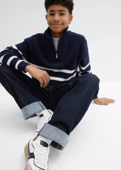 Jean loose à taille réglable, droit