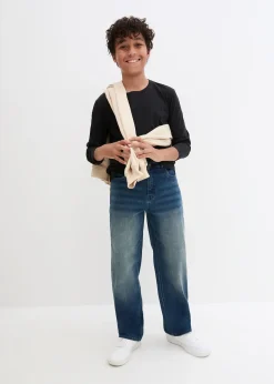 Jean loose, taille réglable, droit