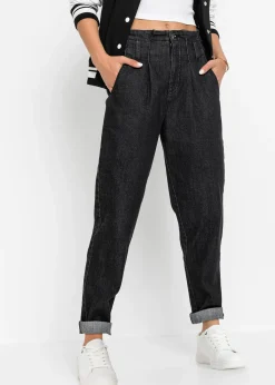 Jean mom extensible, taille haute