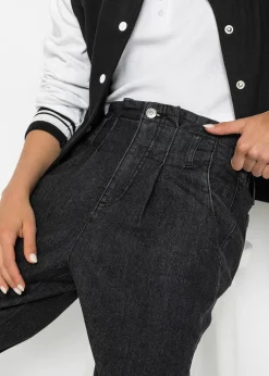Jean mom extensible, taille haute