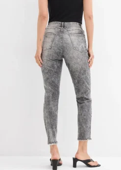 Jean Mom taille haute avec effets destroy