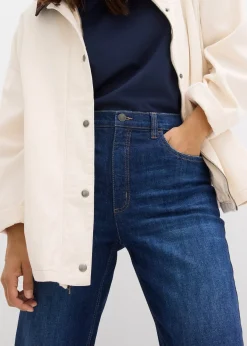 Jean mom taille haute, cropped