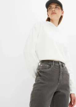 Jean mom taille haute, extensible
