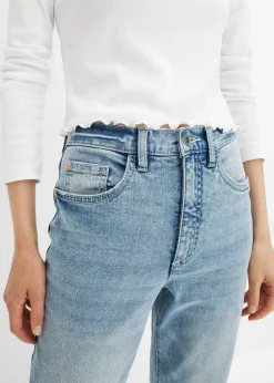 Jean mom taille haute, extensible