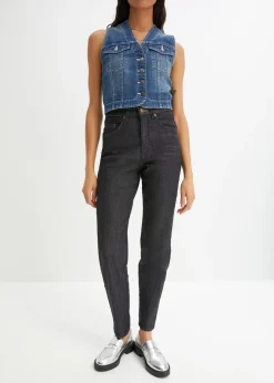 Jean mom taille haute, extensible