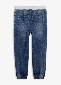 Jean regular à taille élastiquée
