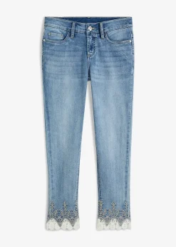 Jean skinny à dentelle
