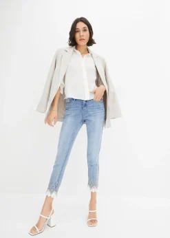 Jean skinny à dentelle