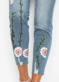 Jean skinny extensible à taille mi-haute
