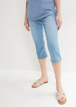 Jean slim, taille mi-haute, longueur 3/4