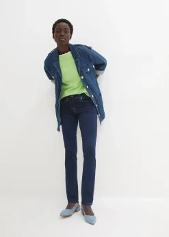 Jean slim taille mi-haute, très extensible