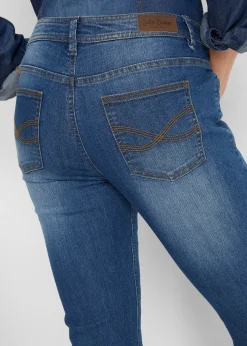 Jean slim taille mi-haute, raccourci