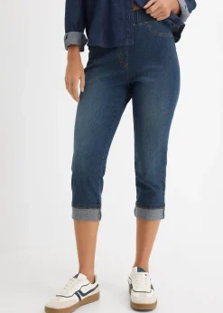 Jean slim, taille mi-haute, coton