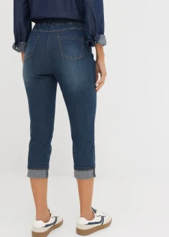 Jean slim, taille mi-haute, coton