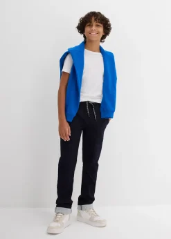 Jean sweat élastiqué regular, coupe droite