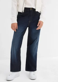 Jean taille mi-haute, ample et thermique à doublure jersey