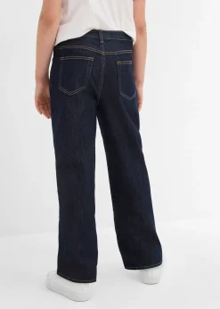 Jean taille mi-haute, ample et thermique à doublure jersey
