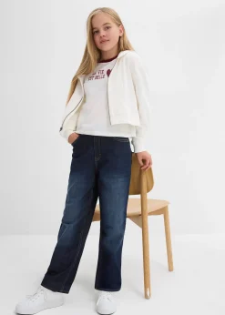 Jean taille mi-haute, ample et thermique à doublure jersey