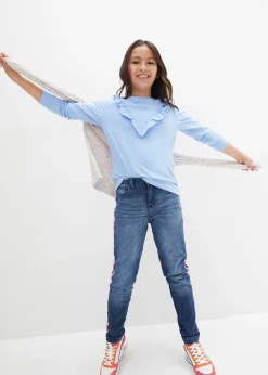 Jean thermique taille mi-haute, doublure jersey