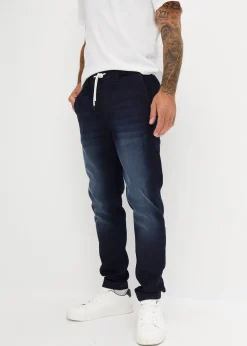 Jean-jogging regular à taille élastiquée, droit