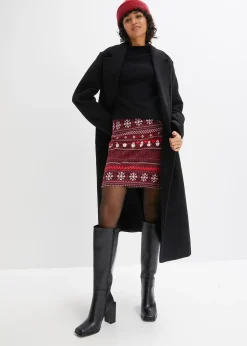 Jupe en coton extensible à imprimé norvégien