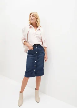 Jupe en jean avec boutons décoratifs